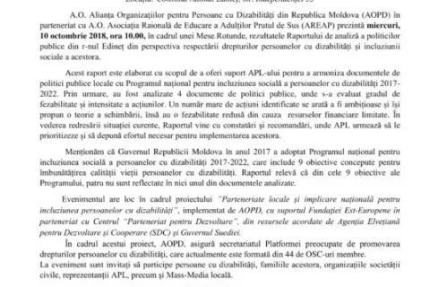 Comunicat de presă