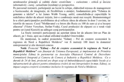 20 tineri edinețeni instruiți