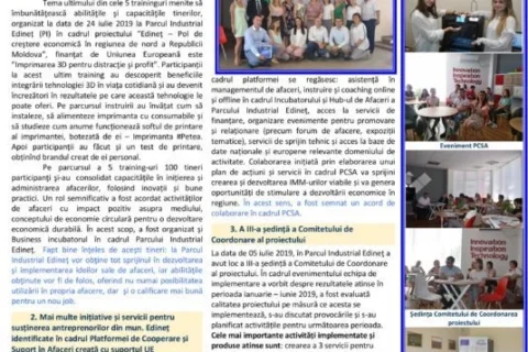 Buletinul Informativ nr.11 privind rezultatelor proiectului «Edineţ — pol de creştere economică a regiunii de nord a Republicii Moldova»