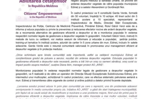 Lansarea unui nou proiect al Asociației Obștești ARIS! Mai multe informații găsiți aici???